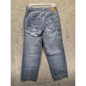 Vintage Enyce Carpenter Jeans Mens 34x30 Baggy Straight Dark Blue Work‎ Utility